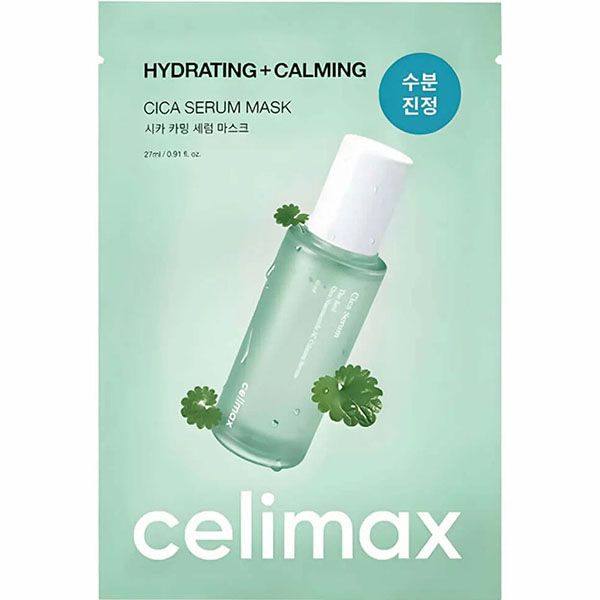 Celimax Hydrating + Calming Cica Serum Mask Заспокійлива тканинна маска для обличчя з екстрактом центели