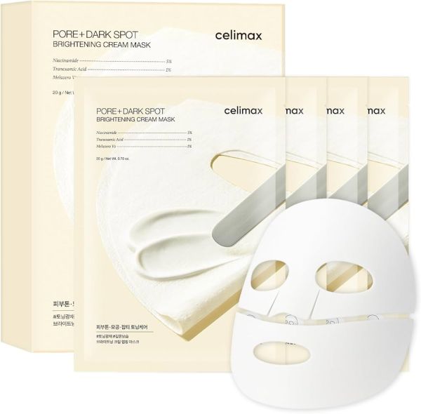 Celimax Pore+Dark Spot Brightening Cream Mask Освітлювальна кремова маска з ніацинамідом та керамідами