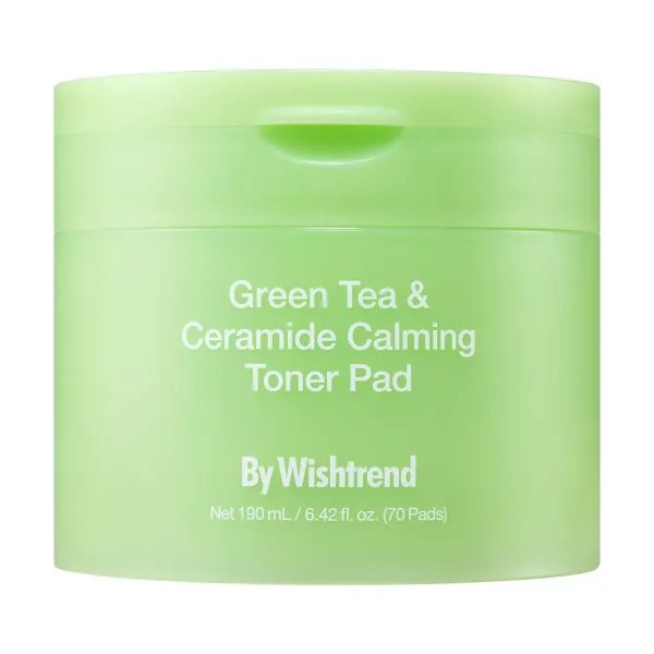 By Wishtrend  Green Tea Ceramide Calming Toner Pad Заспокійливі охолоджуючі тонер-пади