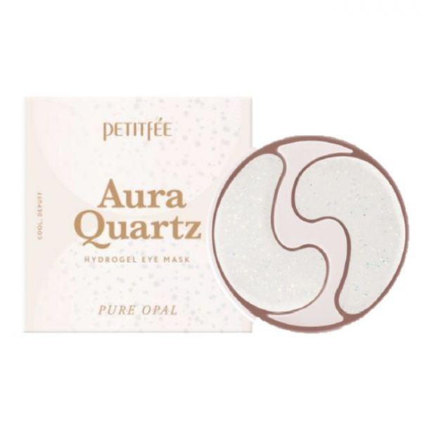 PETITFEE Aura Quartz Hydrogel Eye Mask Pure Opal Гідрогелеві патчі для очей з протеїнами перлів та пудрою опала
