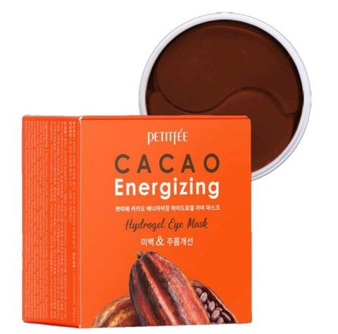 PETITFEE Cacao Energizing Hydrogel Eye Patch Гідрогелеві тонізуючі патчі з екстрактом какао