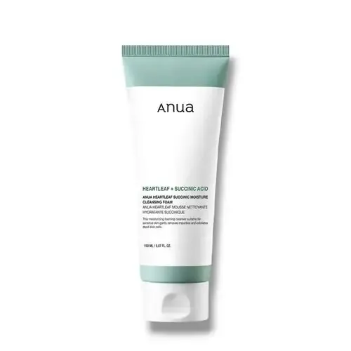Anua Heartleaf Succinic Moisture Cleansing Foam Гель-пінка для вмивання з янтарною кислотою