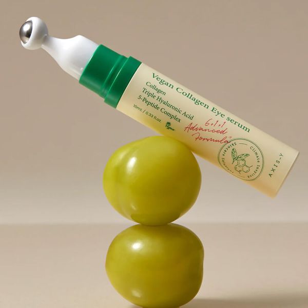 AXIS-Y Vegan Collagen Eye Serum Пептидна сироватка для повік із масажним аплікатором