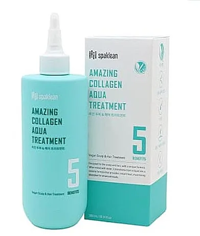 Spaklean Amazing Collagen Aqua Treatment Маска-філер швидка реконструкція для сухого та пошкодженого волосся з колагеном та кератином