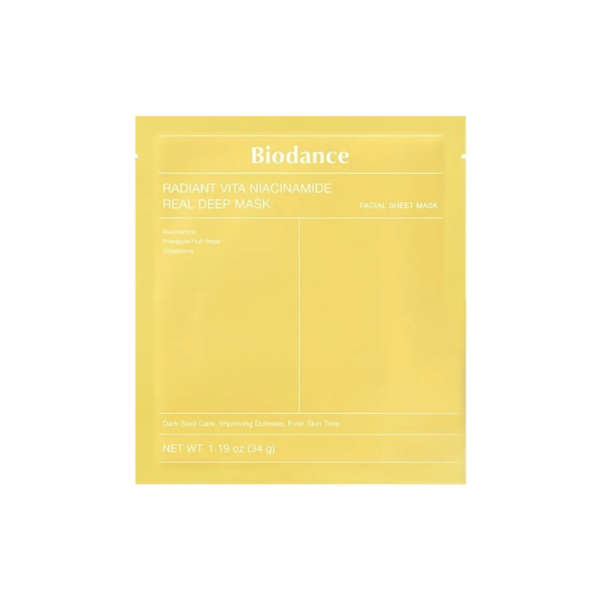 Biodance Radiant Vita Niacinamide Real Deep Mask Гідрогелева маска для оживлення тьмяної шкіри