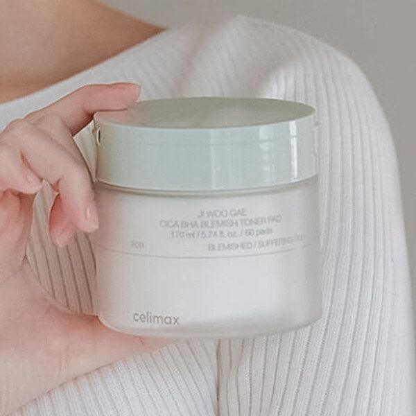 Celimax Ji Woo Gae Cica BHA Blemish Toner Pad Пілінг-педи від запалень для проблемної шкіри