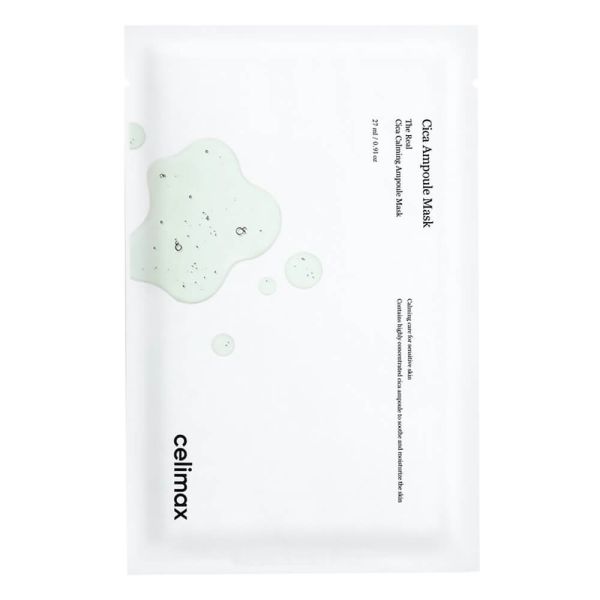 Celimax The Real Cica Calming Ampoule Mask Заспокійлива маска на основі центели