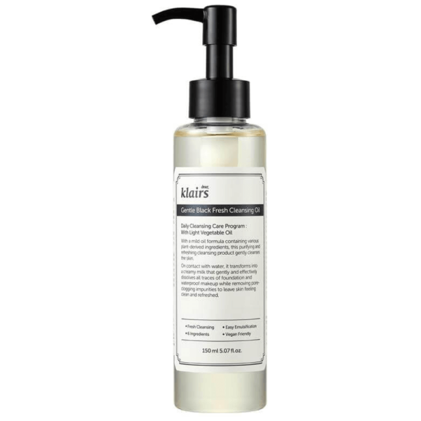 Dear, Klairs Gentle Black Fresh Cleansing Oil Зволожуюча гідрофільна олія