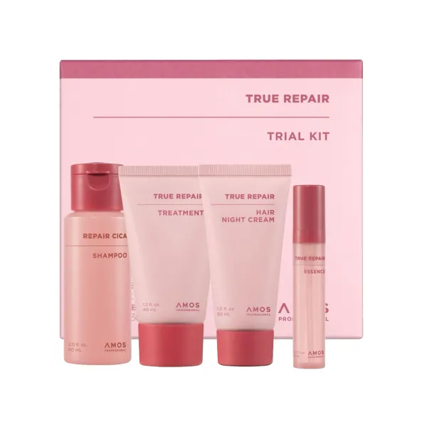AMOS Professional True Repair Trial Kit Набір мініатюр продуктів для сухого та пошкодженого волосся