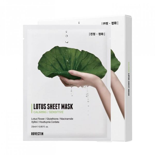 Rovectin Calming Lotus Sheet Mask Маска тканинна заспокійлива з екстрактом лотоса