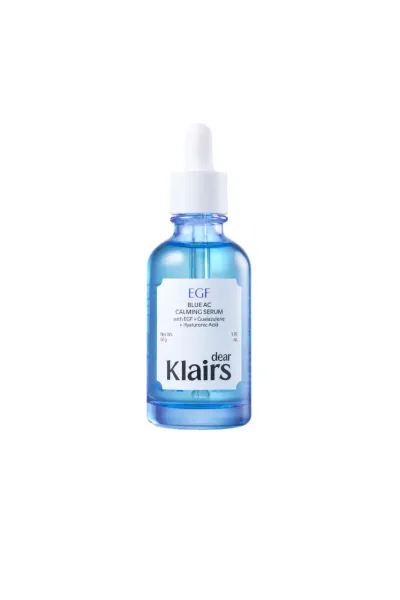 DEAR, KLAIRS EGF Blue AC Calming Serum Заспокійлива сироватка для чутливої та проблемної шкіри