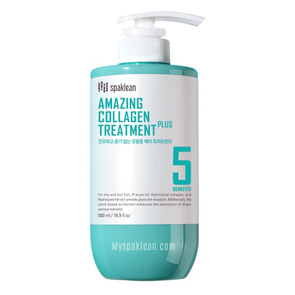 Spaklean Amazing Collagen Treatment Plus Бальзам для глибокого відновлення та зволоження пошкодженого та сухого волосся з колагеном