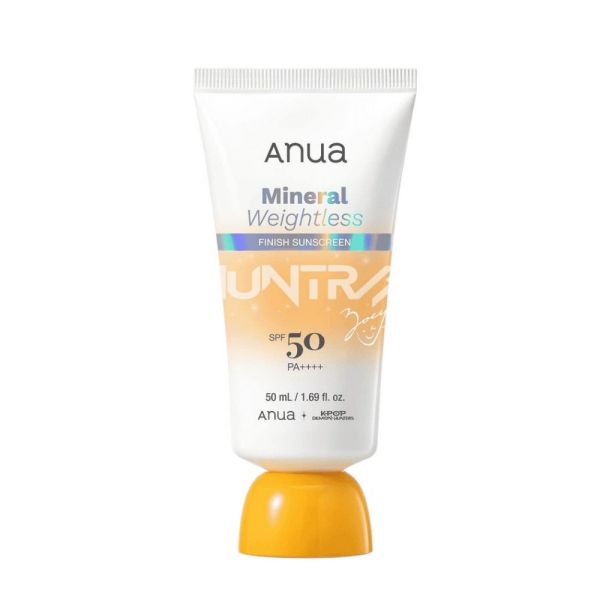 ANUA Mineral Weightless Finish Sunscreen SPF50+ PA++++ Мінеральний сонцезахисний крем з невагомим фінішом