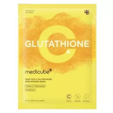 Medicube Deep Vita C Glutathione Brightening Mask Тканинна маска з вітаміном С та глутатіоном для освітлення та сяйва