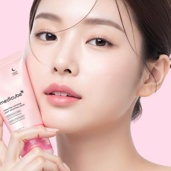 Medicube PDRN Pink Caffeine Night Wrapping Mask Нічна маска-плівка з ПДРН та кофеїном