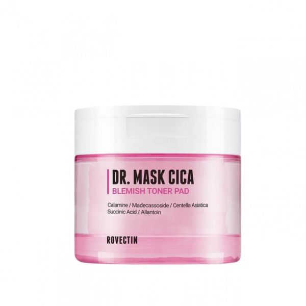 Rovectin Dr. Mask Cica Blemish Toner Pad Тонер педи заспокійливі з центелою