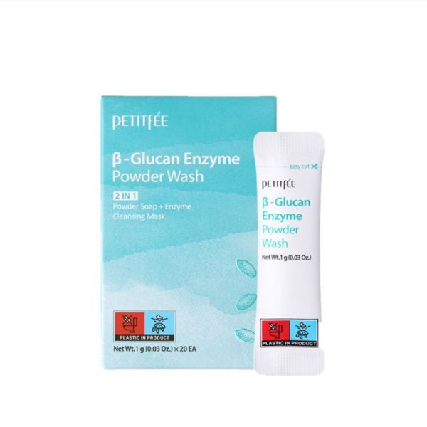 PETITFEE Beta-Glucan Enzyme Powder Wash sample Ензимна пудра для вмивання з бета-глюканом
