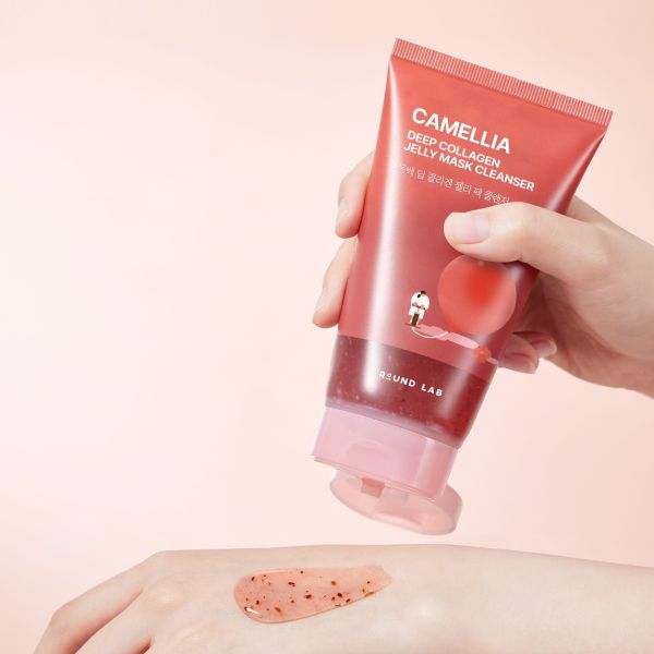 ROUND LAB Camellia Deep Collagen Jelly Mask Cleanser Гель-маска для очищення шкіри з камелією