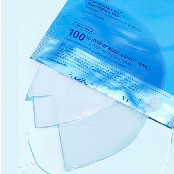 VT Cosmetics Hydrop HL Reedle Shot 100 2Step Hydrogel Mask Зволожуюча гідрогелева маска з мікроголками
