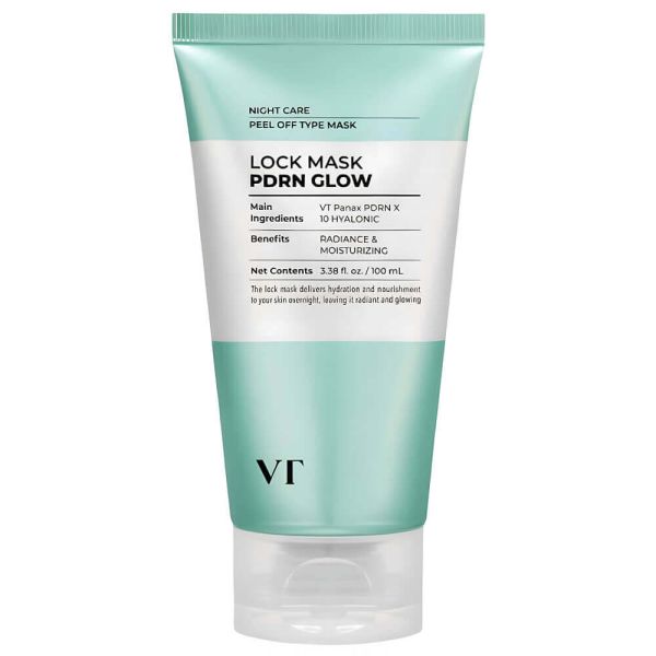 VT Cosmetics PDRN Glow Lock Mask Нічна маска-плівка для зволоження та сяйва шкіри з ПДРН