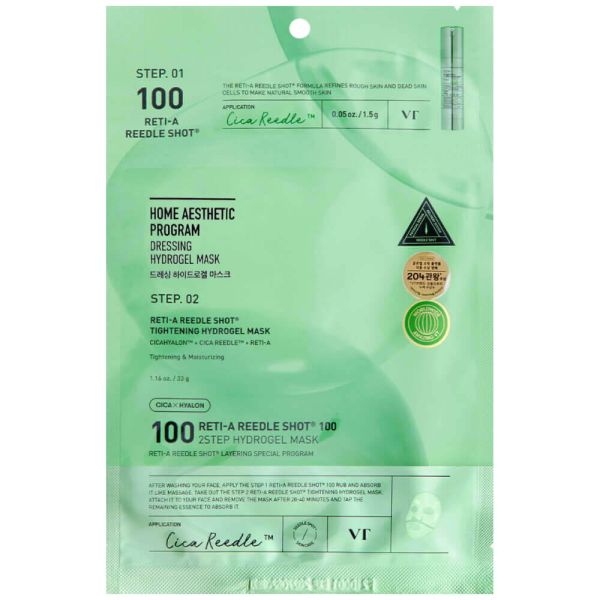VT Cosmetics Reti-A Reedle Shot 100 2Step Hydrogel Mask Гідрогелева маска з мікроголками та ретинолом
