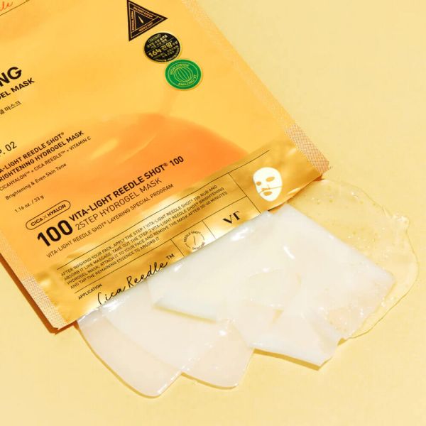 VT Cosmetics Vita-Light Reedle Shot 100 2Step Hydrogel Mask Освітлювальна маска гідрогелева з мікроголками