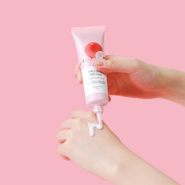 Round Lab Camellia Deep Collagen Firming Sun Serum SPF50+ PA++++ Сонцезахисна сироватка