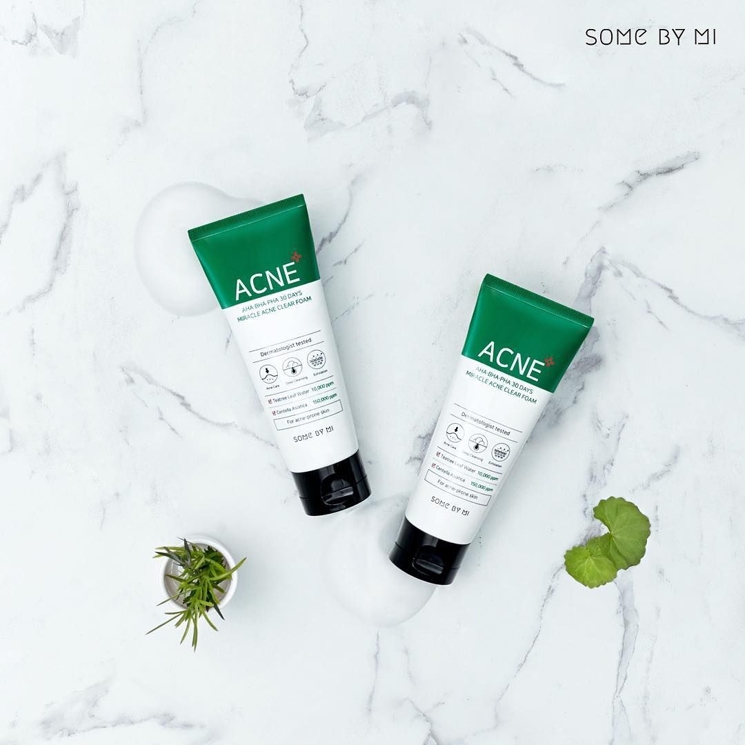 SOME BY MI AHA.BHA.PHA 30 Days Miracle Acne Clear Foam Очищающая пенка для проблемной кожи с комплексом кислот и растительных экстрактов SOME BY MI AHA.BHA.PHA 30 Days Miracle Acne Clear Foam Очищающая пенка для проблемной кожи с комплексом кислот и растительных экстрактов